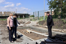 Строительство стадиона в деревне Бердюгина