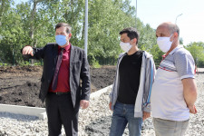 Строительство стадиона в деревне Бердюгина