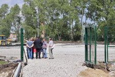 Строительство стадиона в деревне Бердюгина