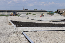 Строительство стадиона в деревне Бердюгина