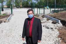 Строительство стадиона в деревне Бердюгина