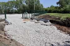 Строительство стадиона в деревне Бердюгина