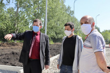 Строительство стадиона в деревне Бердюгина