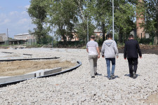 Строительство стадиона в деревне Бердюгина