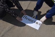 Акция "#ПДДнаАсфальте" в Ирбите