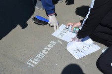 Акция "#ПДДнаАсфальте" в Ирбите