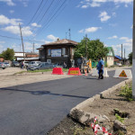 Ремонт дороги на улице Карла Маркса