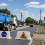 Ремонт дороги на улице Карла Маркса