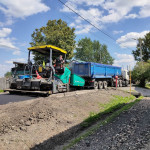 Ремонт дороги на улице Карла Маркса