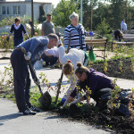 Осенний субботник в спортивном парке отдыха поселка Пионерский