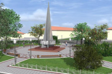 Начались работы по благоустройству сквера, в котором расположен обелиск памяти рабочих Ирбитского автоприцепного завода