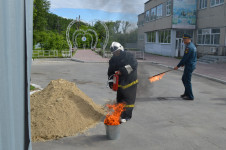 Тушение условного очага пожара