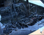 Машина загорелась…