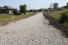 Начало строительных работ дороги в деревне Большая Кочевка