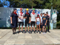 Сотрудники ГИБДД Ирбита приняли участие в проведении конкурса агитбригад в детском лагере