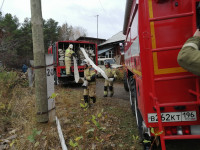 Пожарно-тактические учения по защите населенного пункта от лесных пожаров