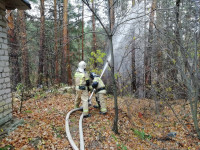 Пожарно-тактические учения по защите населенного пункта от лесных пожаров