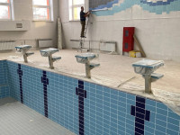 Сегодня на стройке Физкультурно-оздоровительного комплекса в поселке Пионерском состоялось очередное совещание с подрядчиком