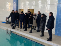 Строительство физкультурно-оздоровительного комплекса с бассейном близится к завершению