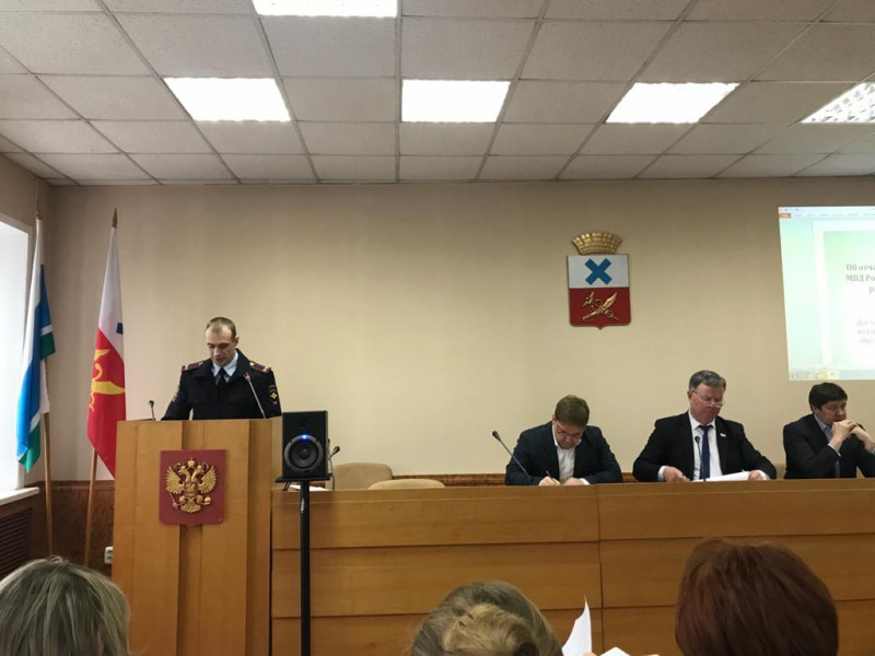 начальник МО МВД России «Ирбитский» Артем Валерьевич Талькин выступил на заседании Думы