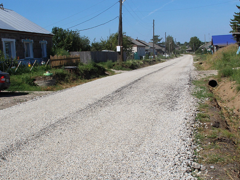 Ремонт дороги в селе Чубаровском