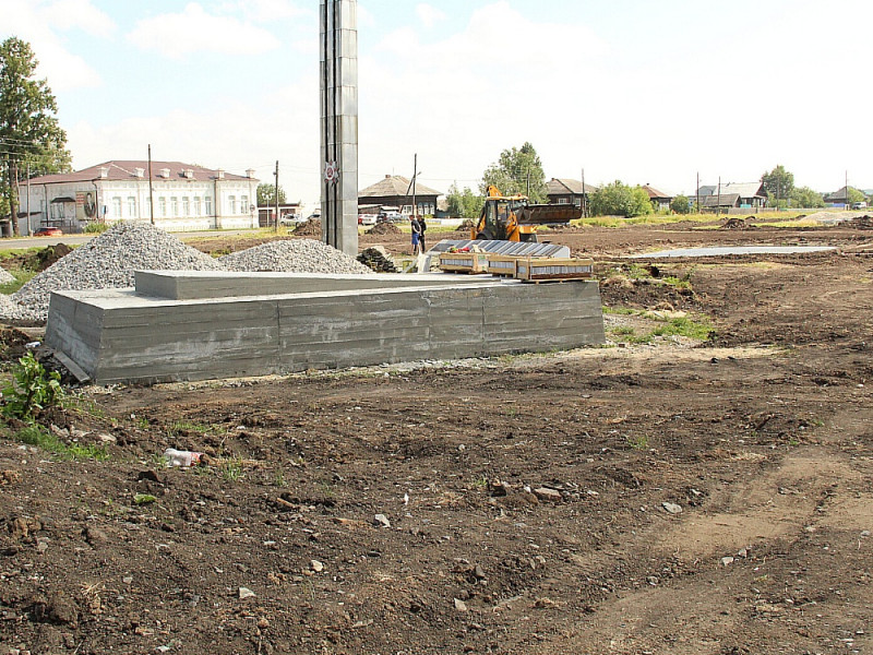 Строительство "Парка Победы" в поселке Зайково