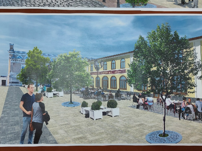 Проекты двух пешеходно-прогулочных зон в районе площади им. Ленина