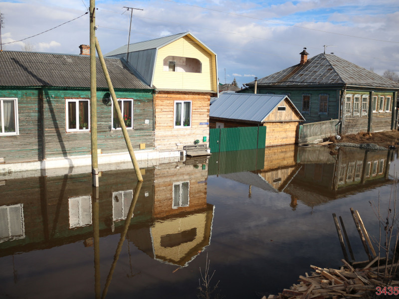 Паводковая обстановка в Ирбите 13.04.2016 г. Уровень воды в реке