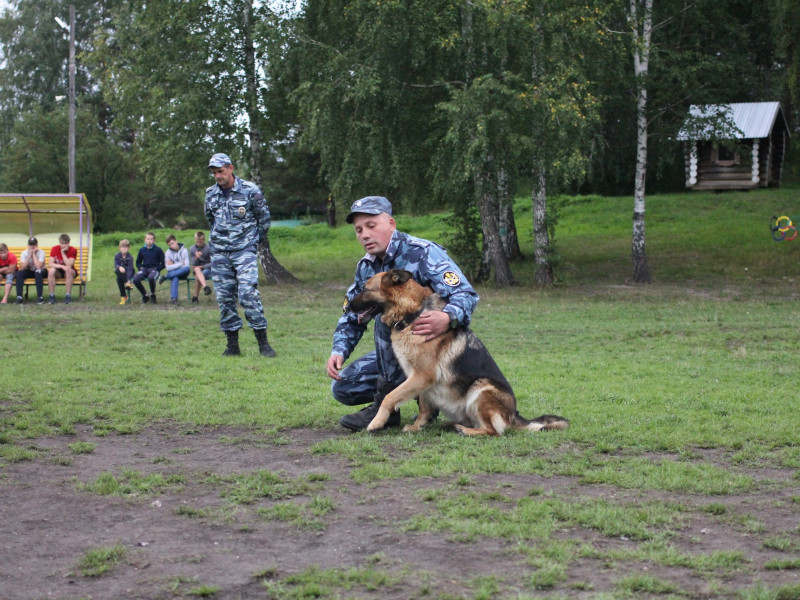 Ирбитские кинологи СИЗО-2 выступили в детском лагере "Салют"