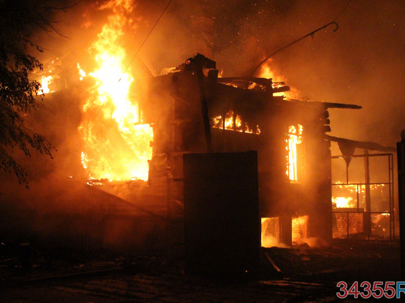 Пожар в частном жилом доме на ул.Железнодорожная (ФОТО, ВИДЕО)