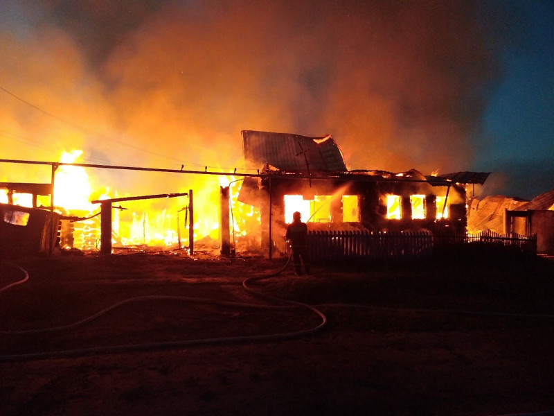 Пожар в деревне Гаева 02.08.2018 г.